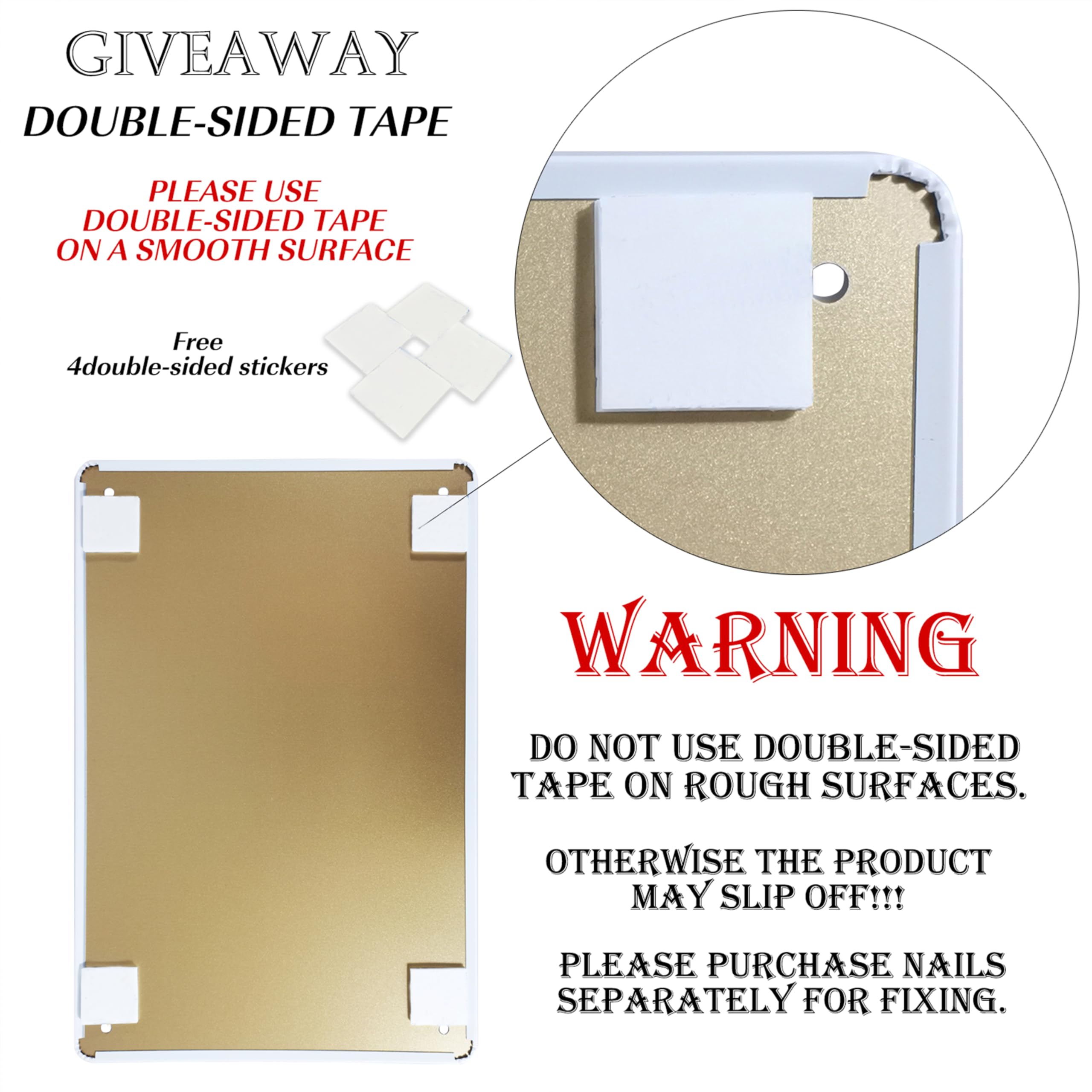 Amazon.com: Funny Metal Tin Sign Decor Warning Sign Man Cave